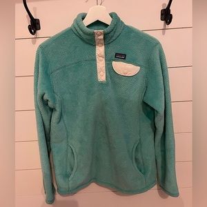 Patagonia Synchilla snap front fleece. Mint green. VGUC.